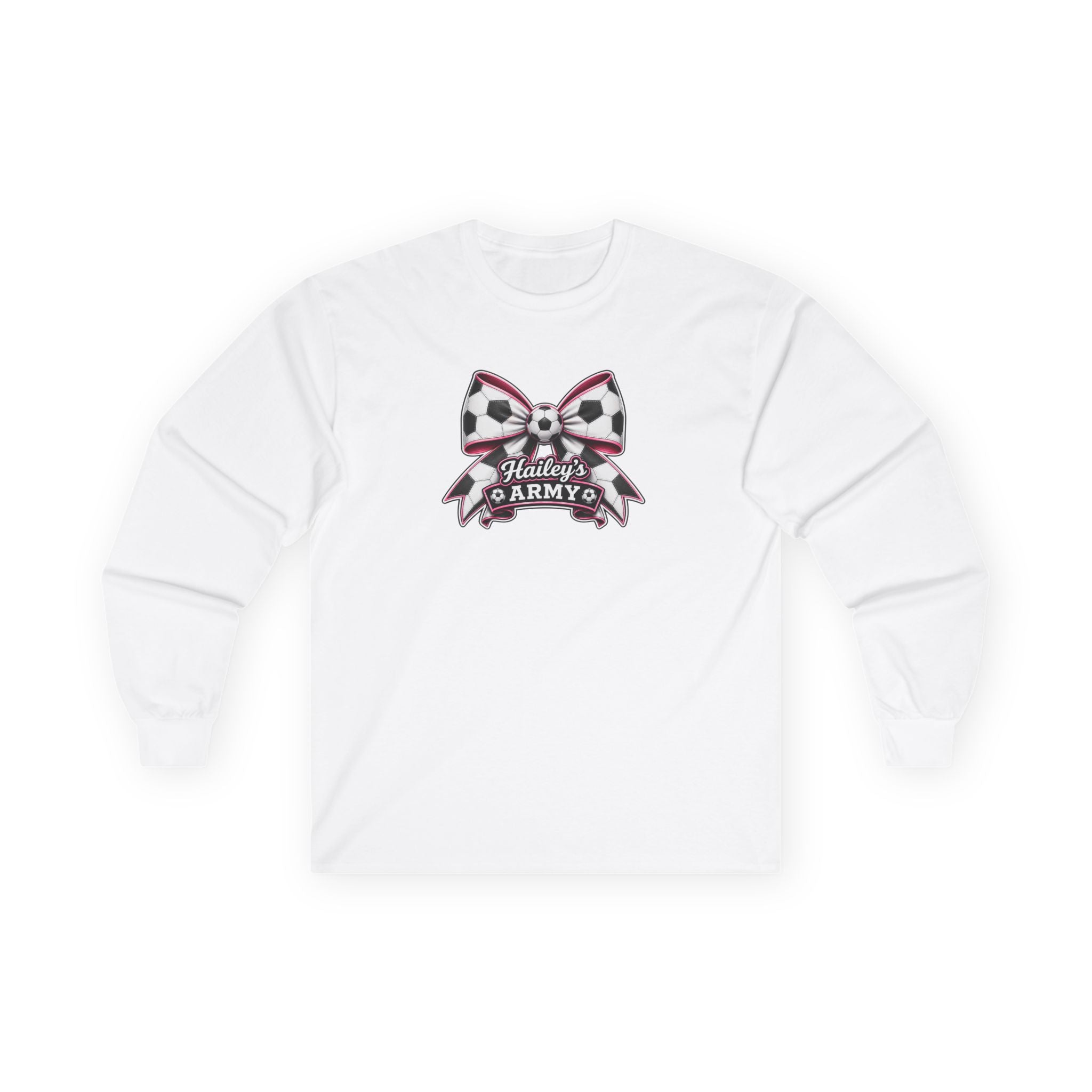 Hailey's Army Soccer Bow Long Sleeve Tee