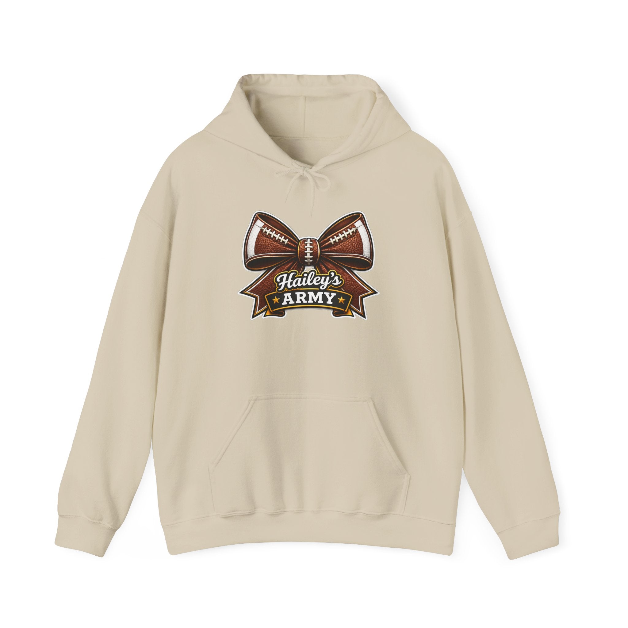 Hailey's Army Football Bow Hoodie