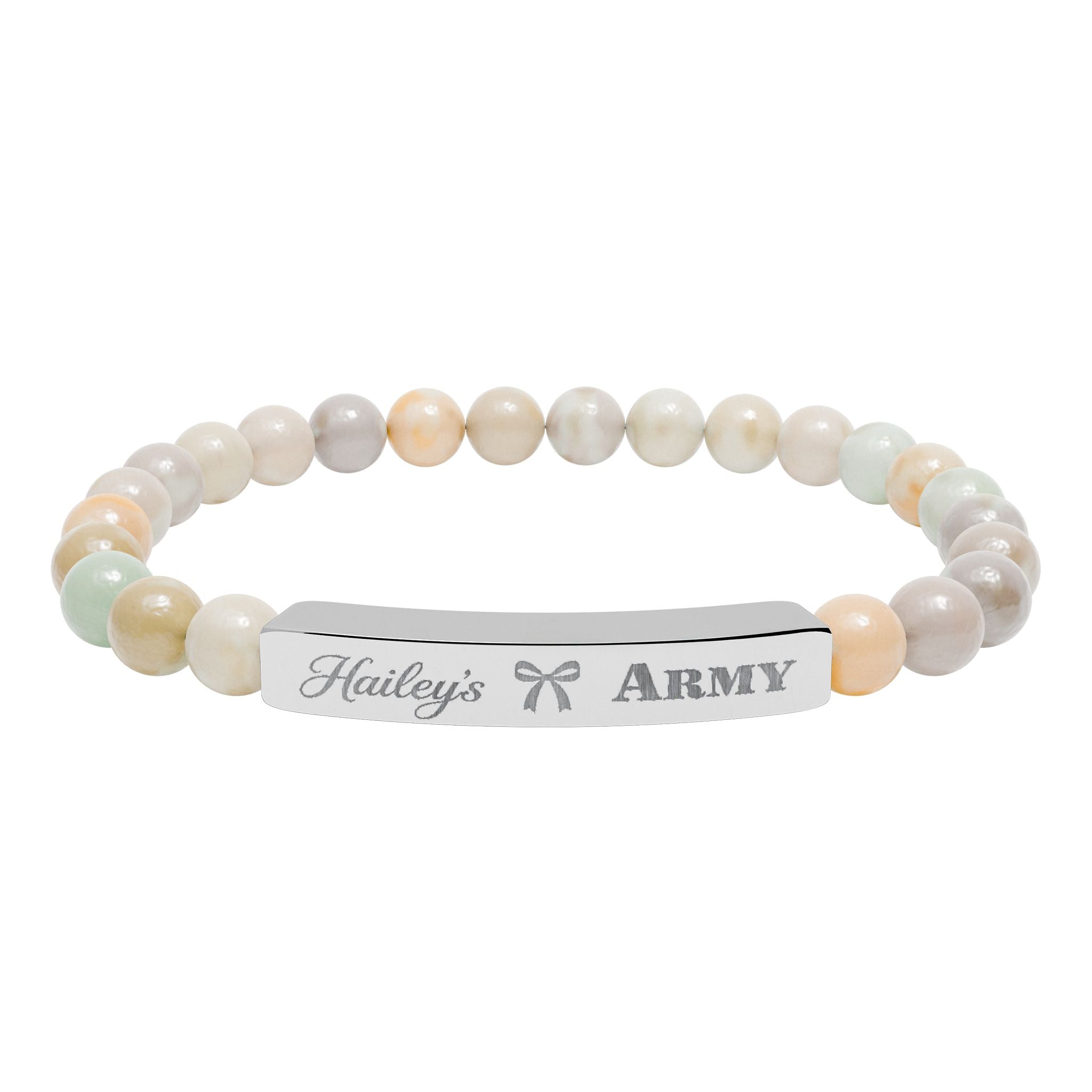 Hailey's Army Beaded Bracelet