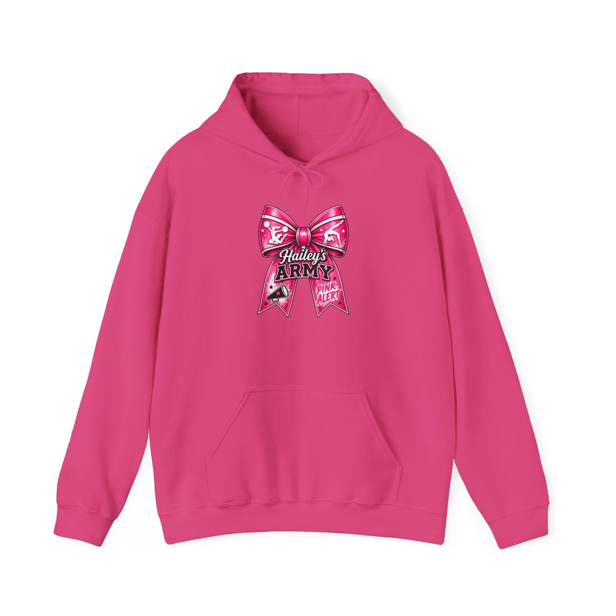 Hailey's Army Cheer/Gymnastics Bow Hoodie