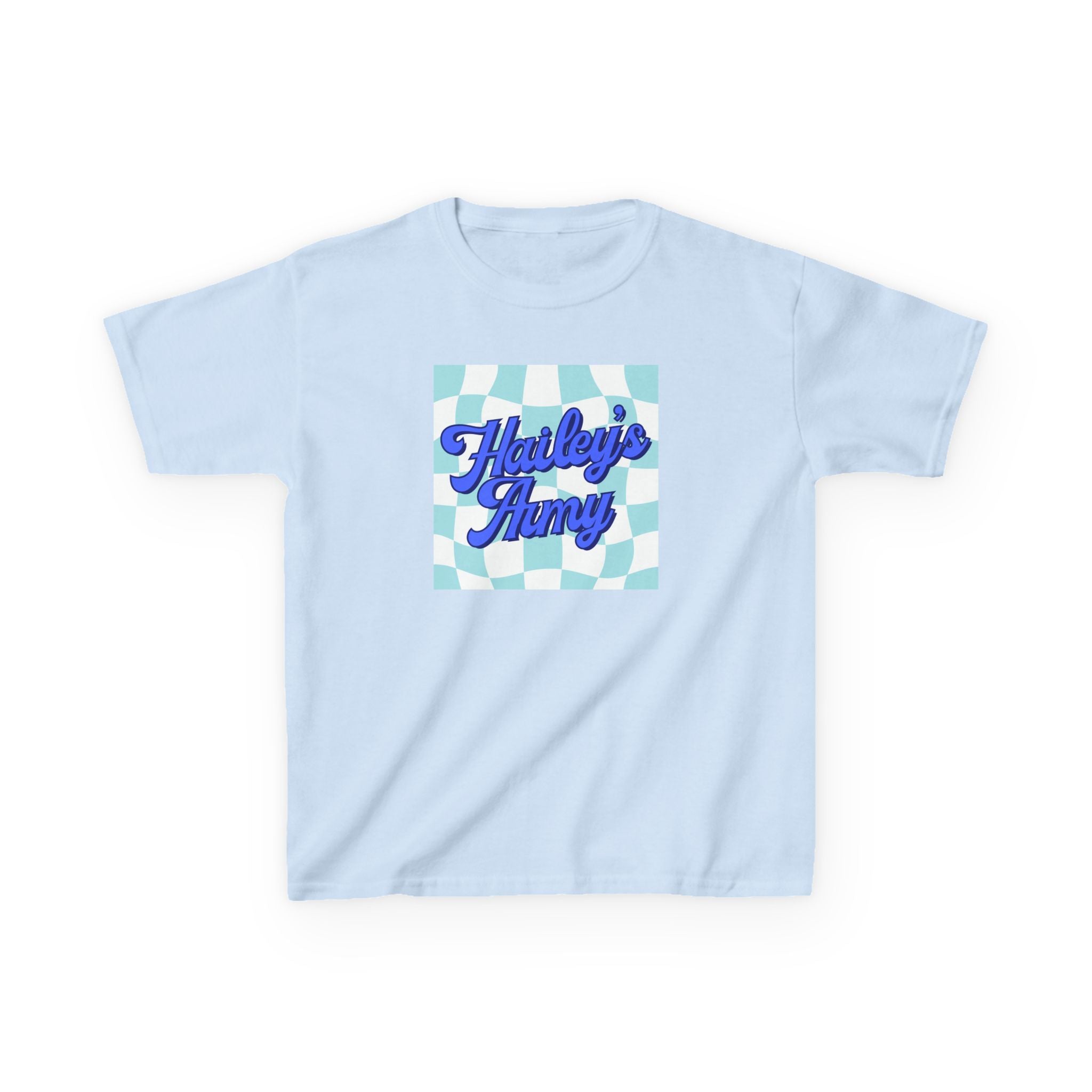 Hailey's Army Blue Retro Checkerboard Tee - YOUTH