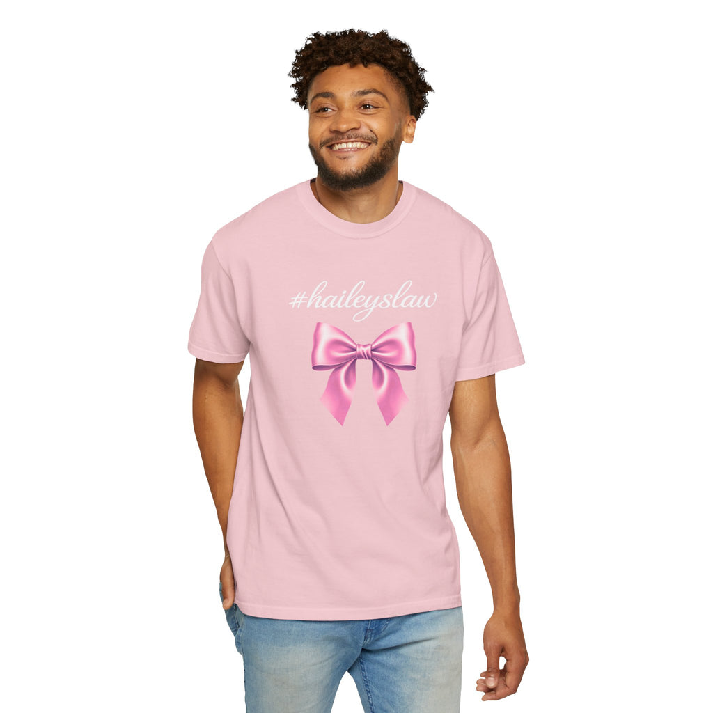 Hailey's Law Pink Bow Tee