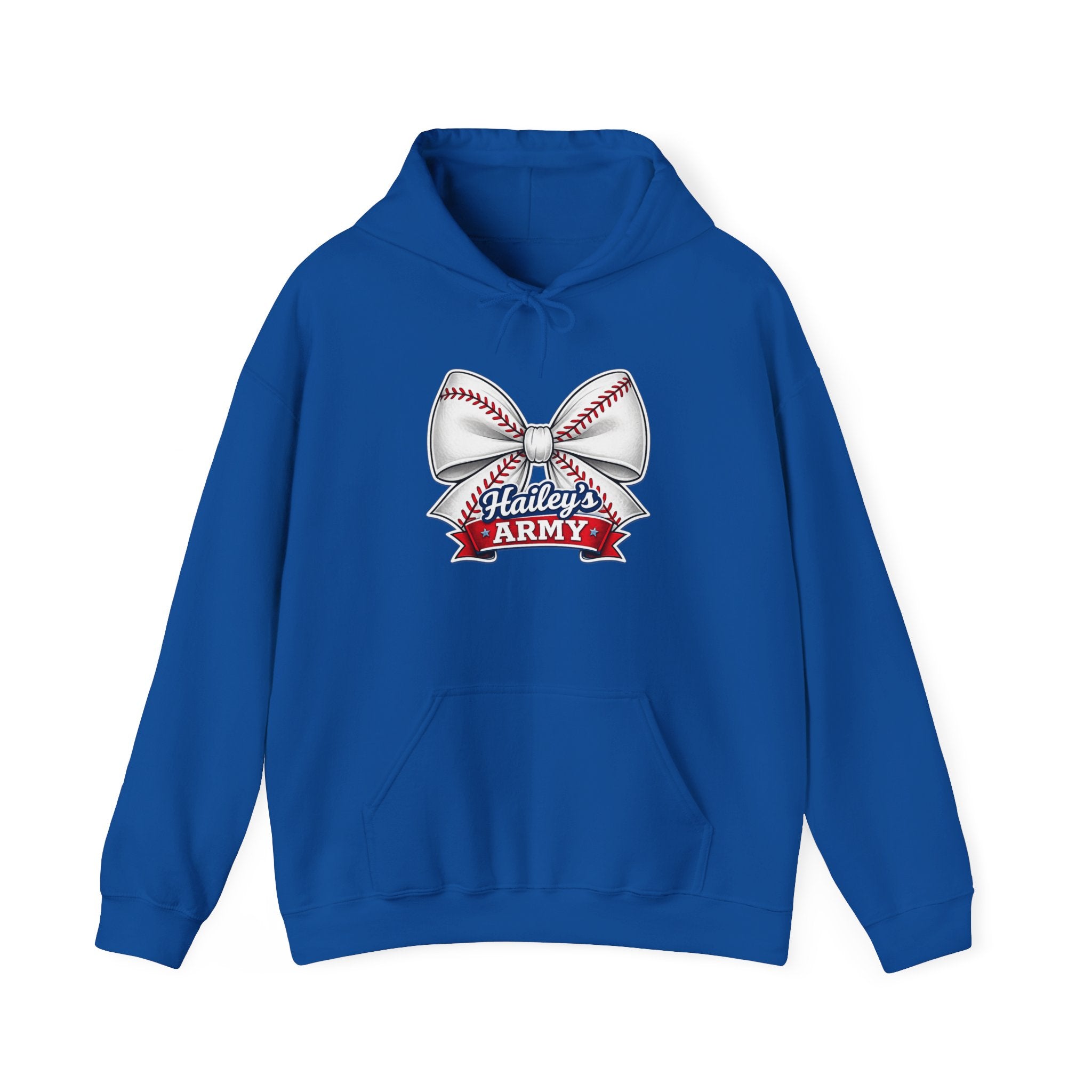 Hailey's Army Baseball Bow Hoodie