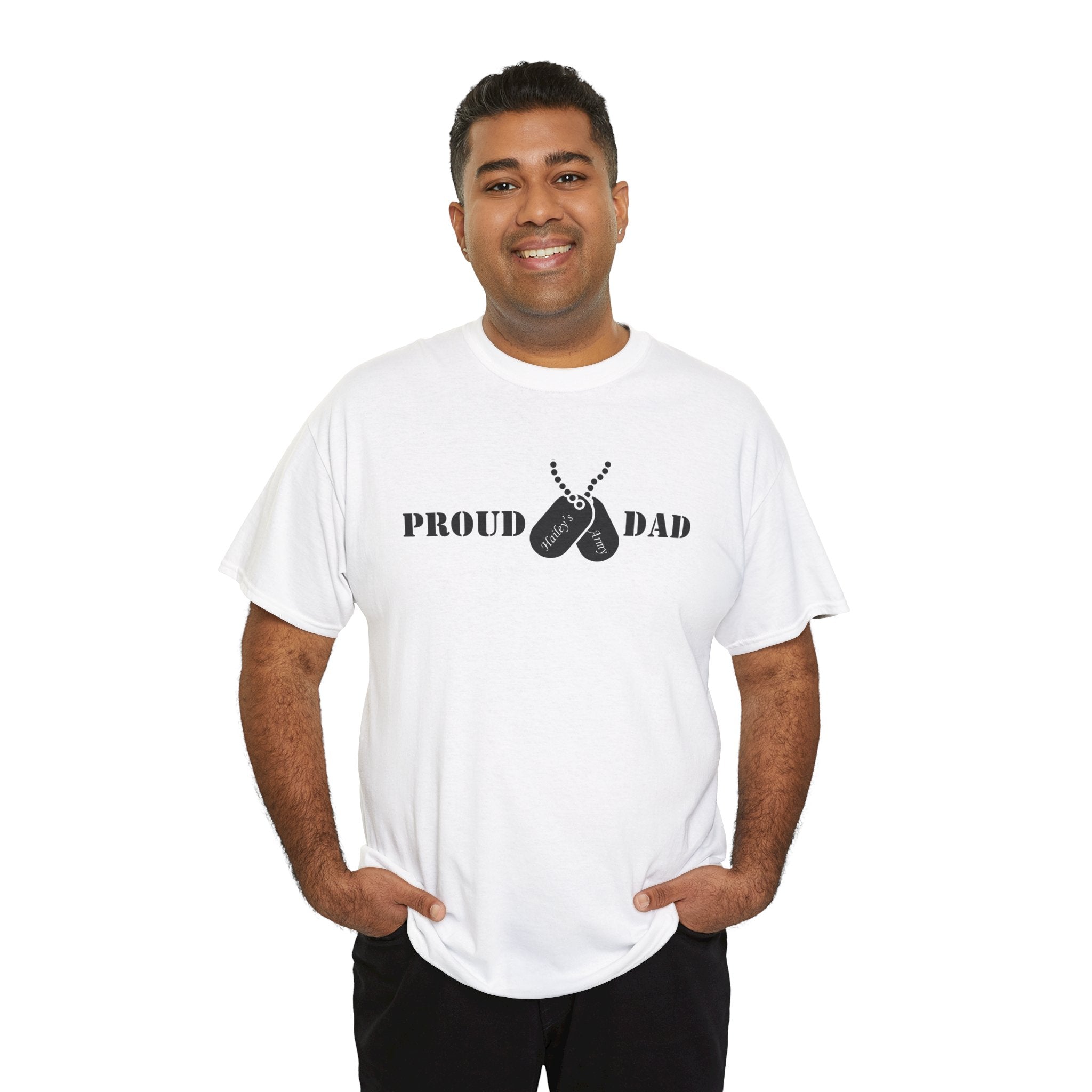 Proud Dad Dog Tag Tee