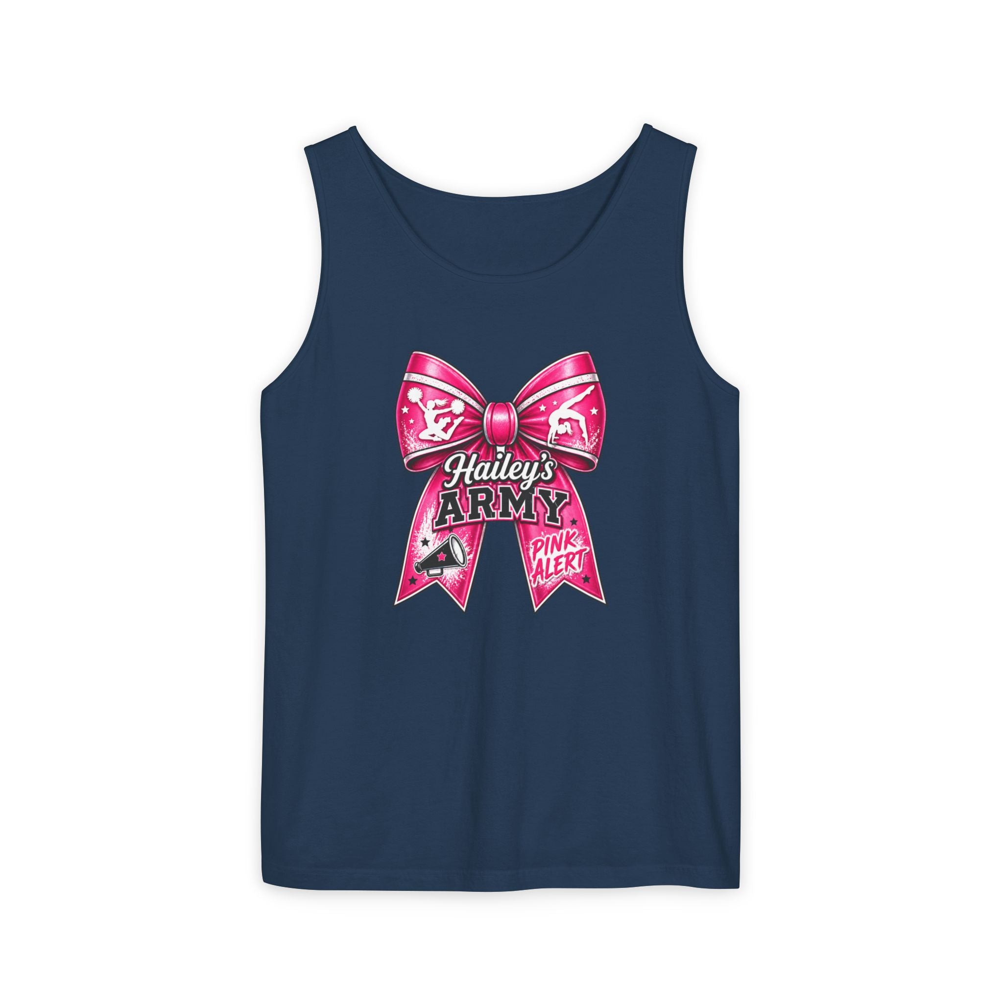Hailey's Army Cheer/Gymnastics Bow Tank Top