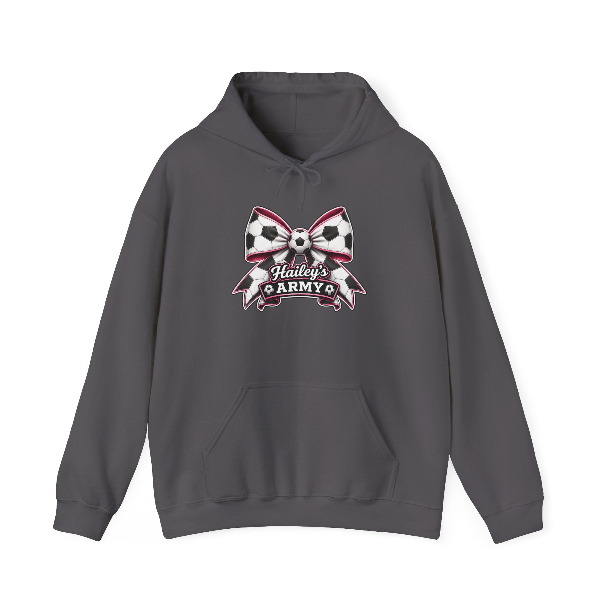 Hailey's Army Soccer Bow Hoodie