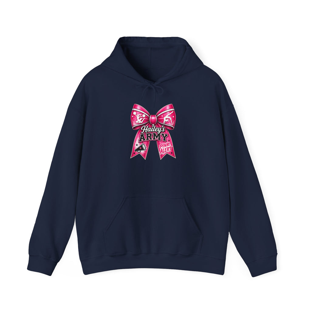 Hailey's Army Cheer/Gymnastics Bow Hoodie
