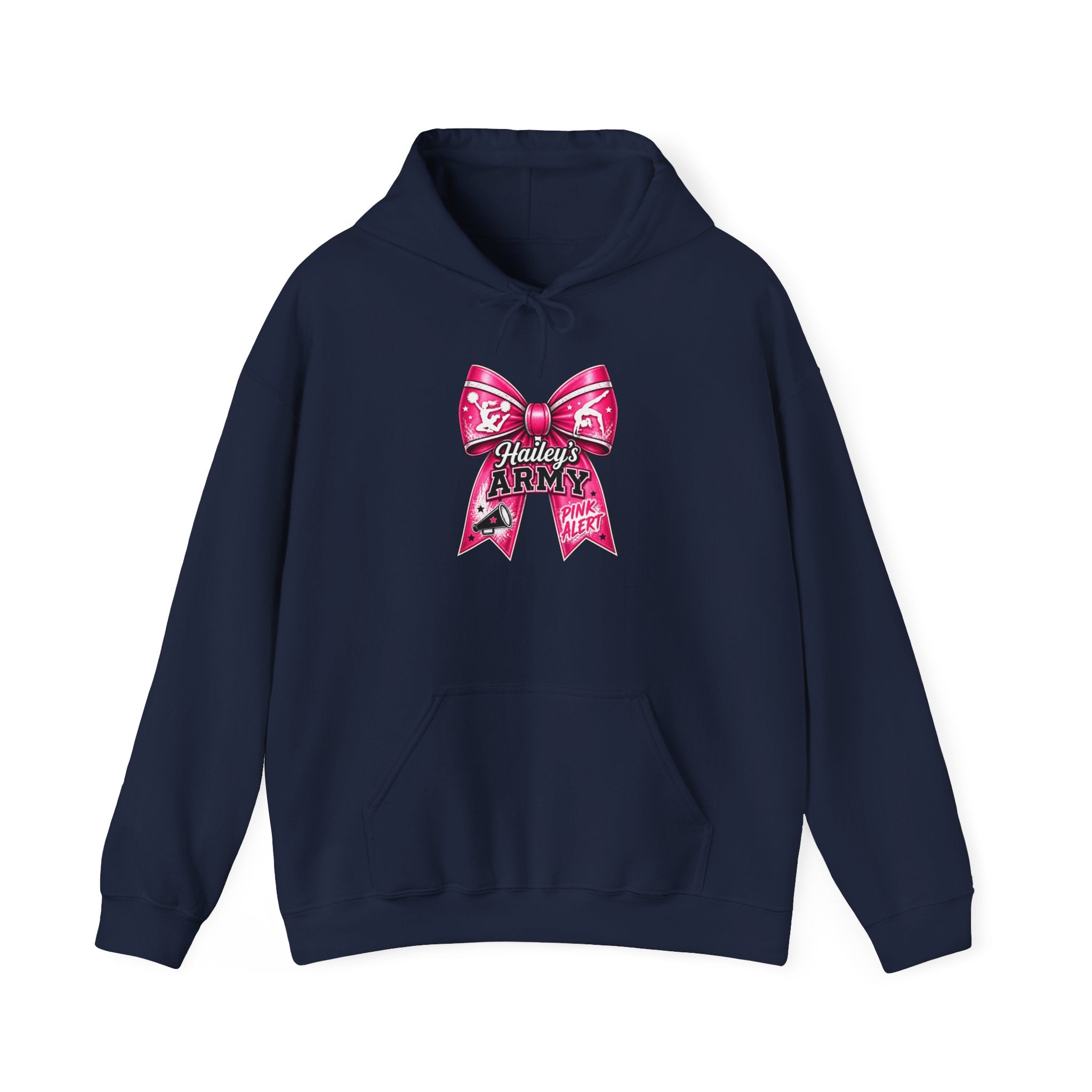 Hailey's Army Cheer/Gymnastics Bow Hoodie