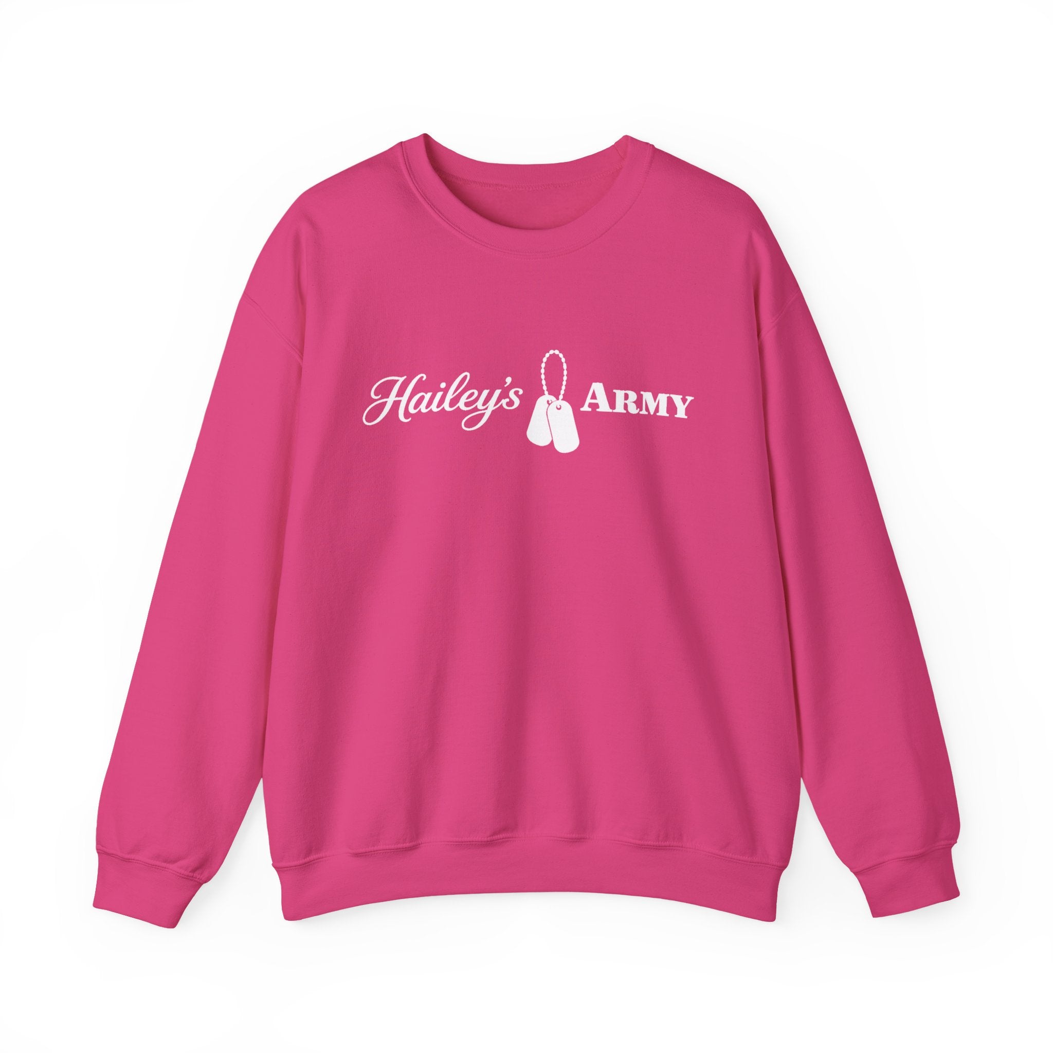 Hailey’s Army Dog Tag Crewneck Sweatshirt