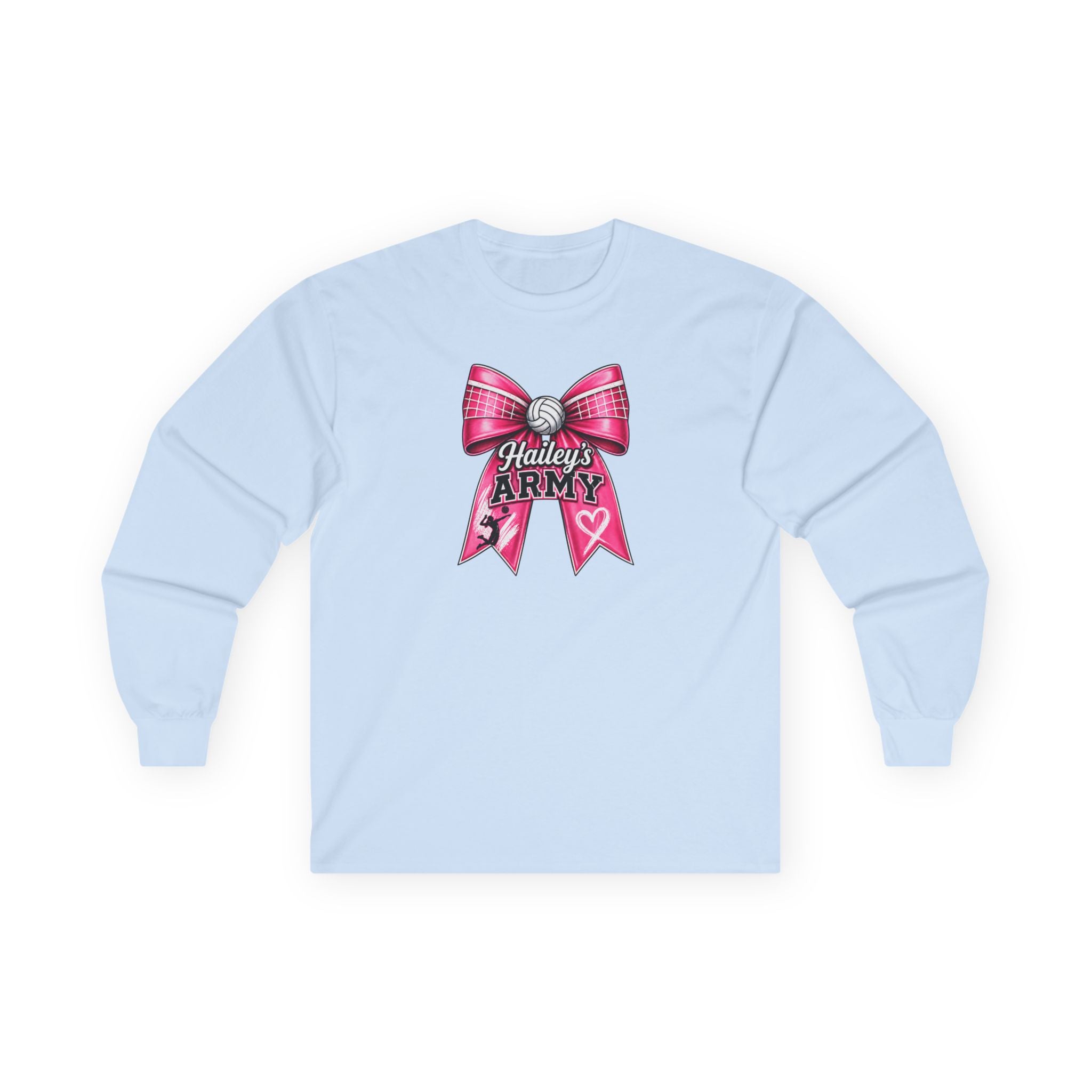 Hailey's Army Volleyball Bow Long Sleeve Tee