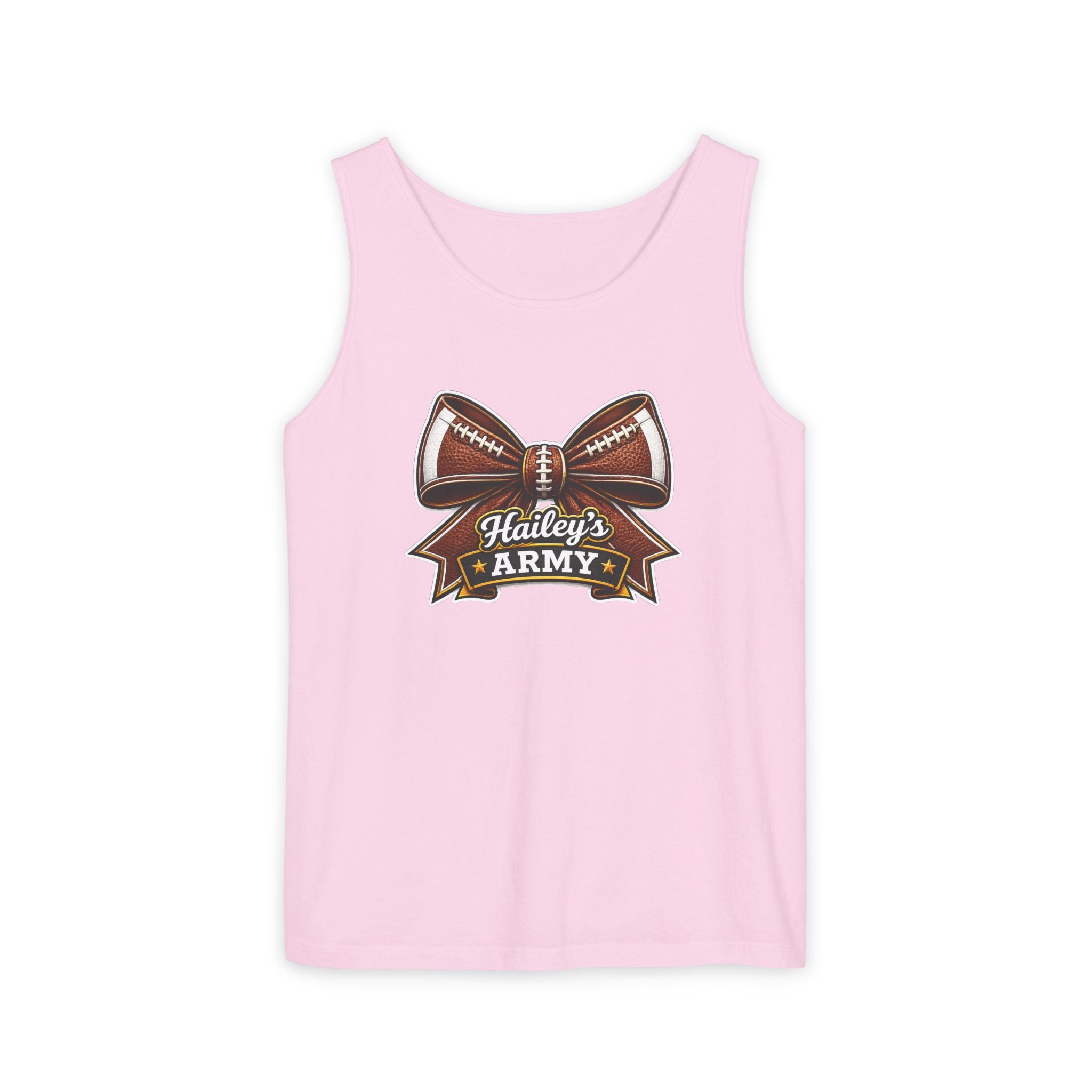 Hailey's Army Football Bow Tank Top
