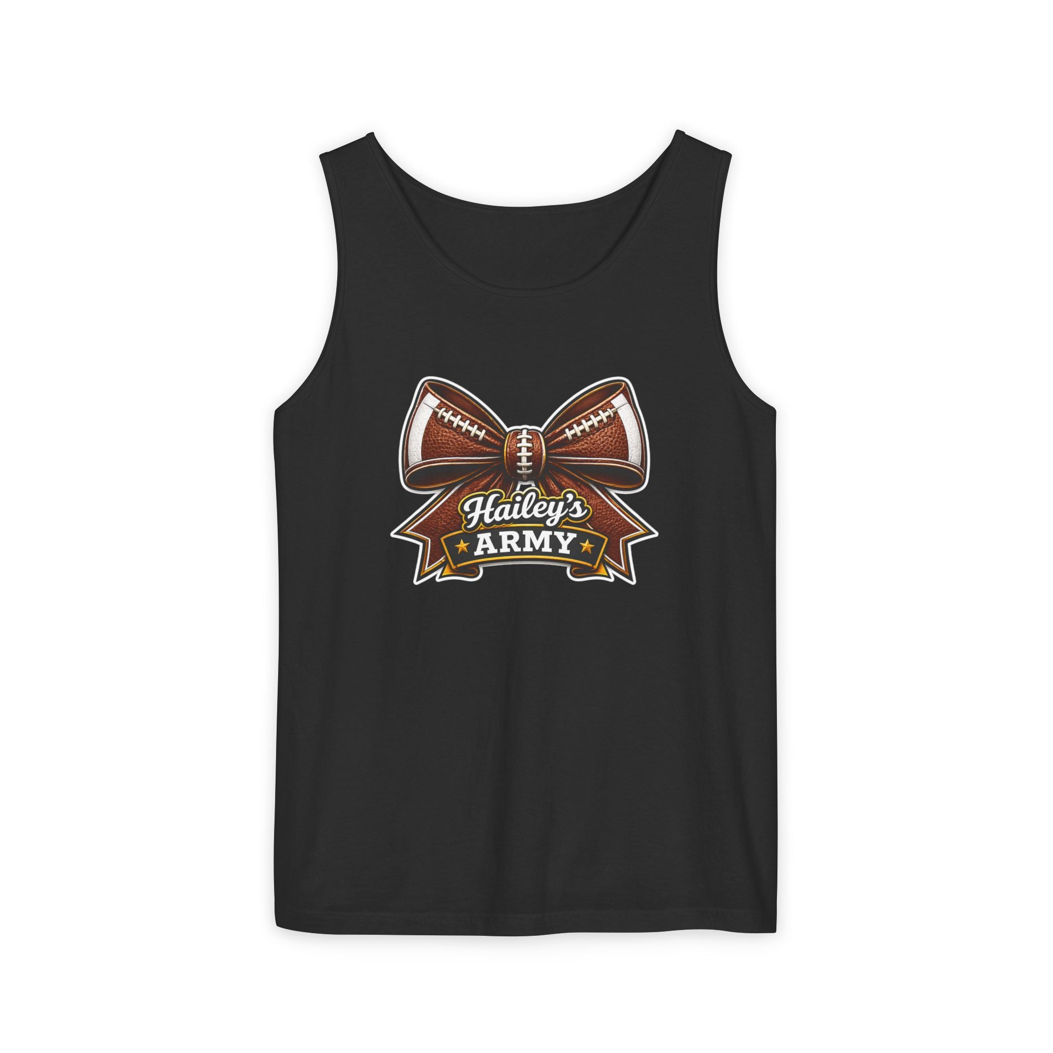 Hailey's Army Football Bow Tank Top