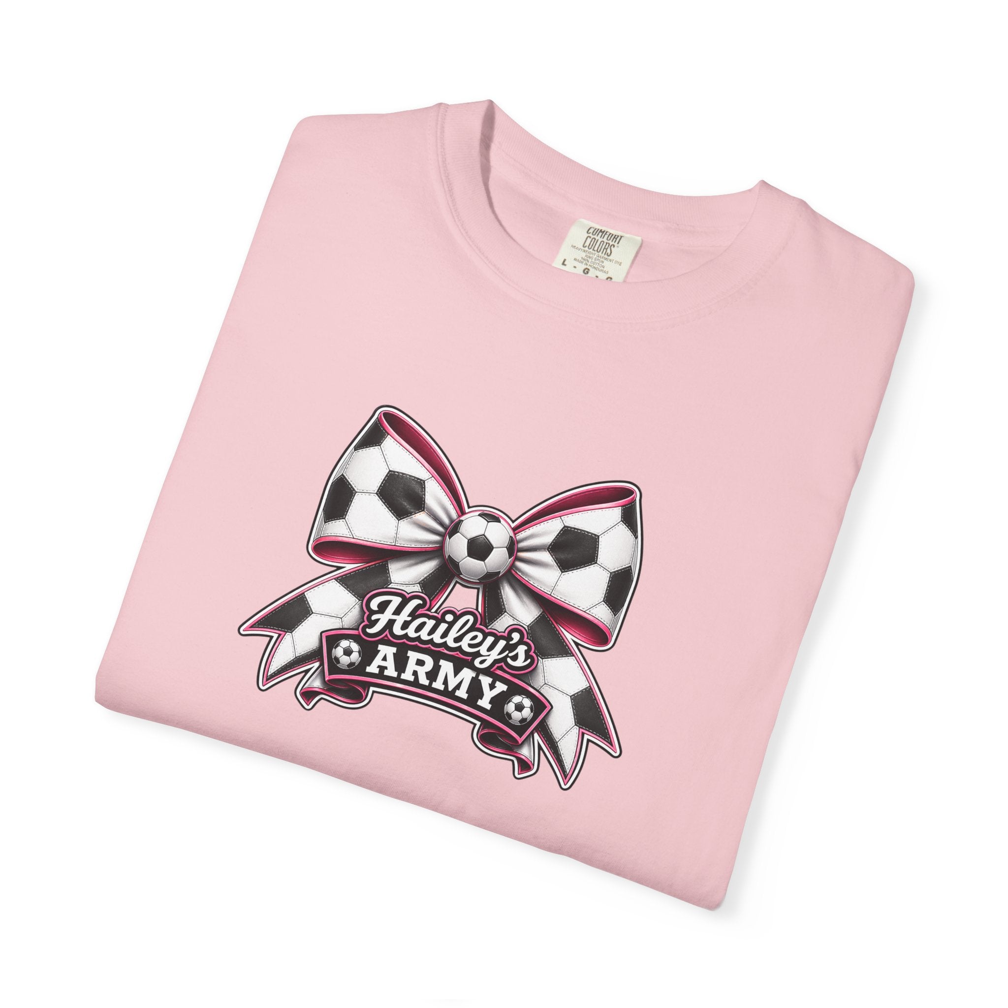 Hailey's Army Soccer Bow Tee