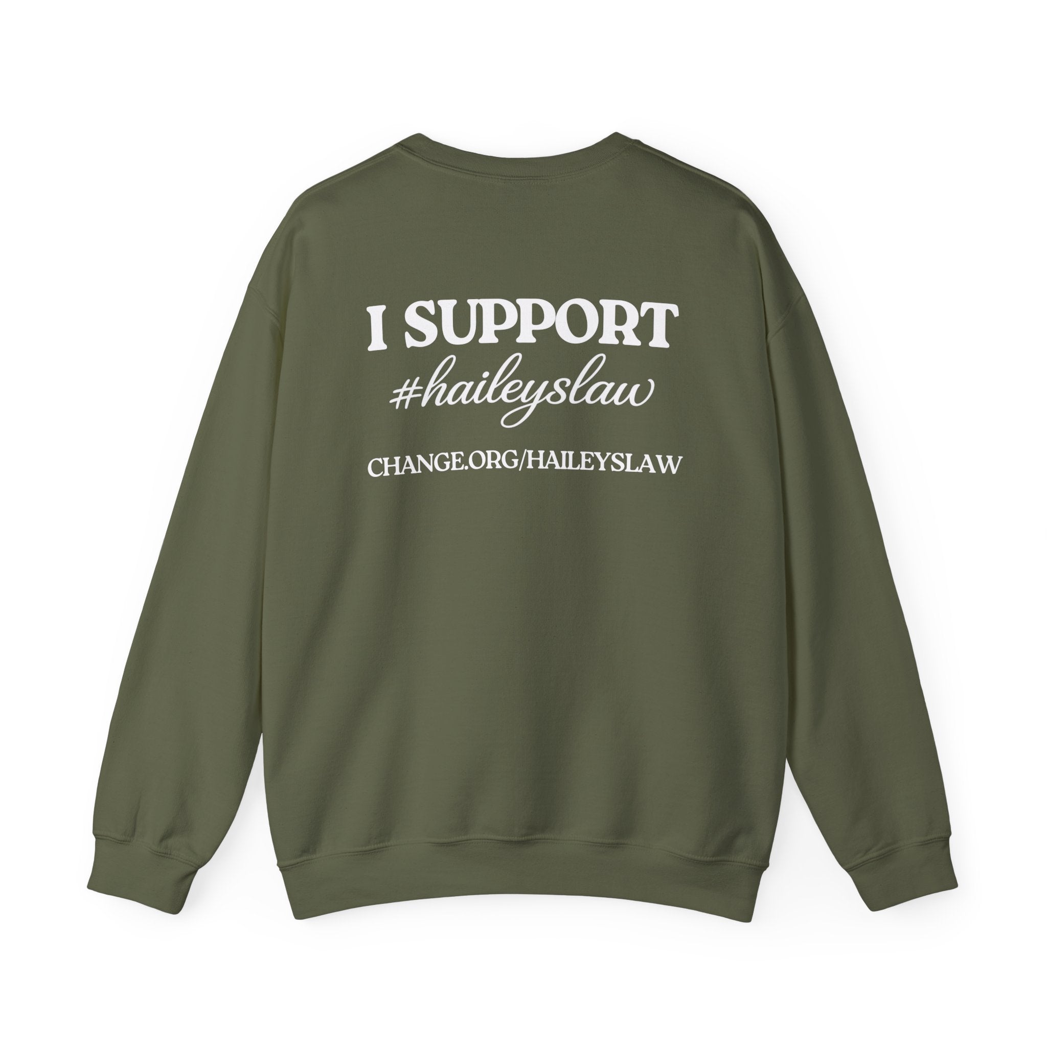 Hailey’s Army Dog Tag Crewneck Sweatshirt