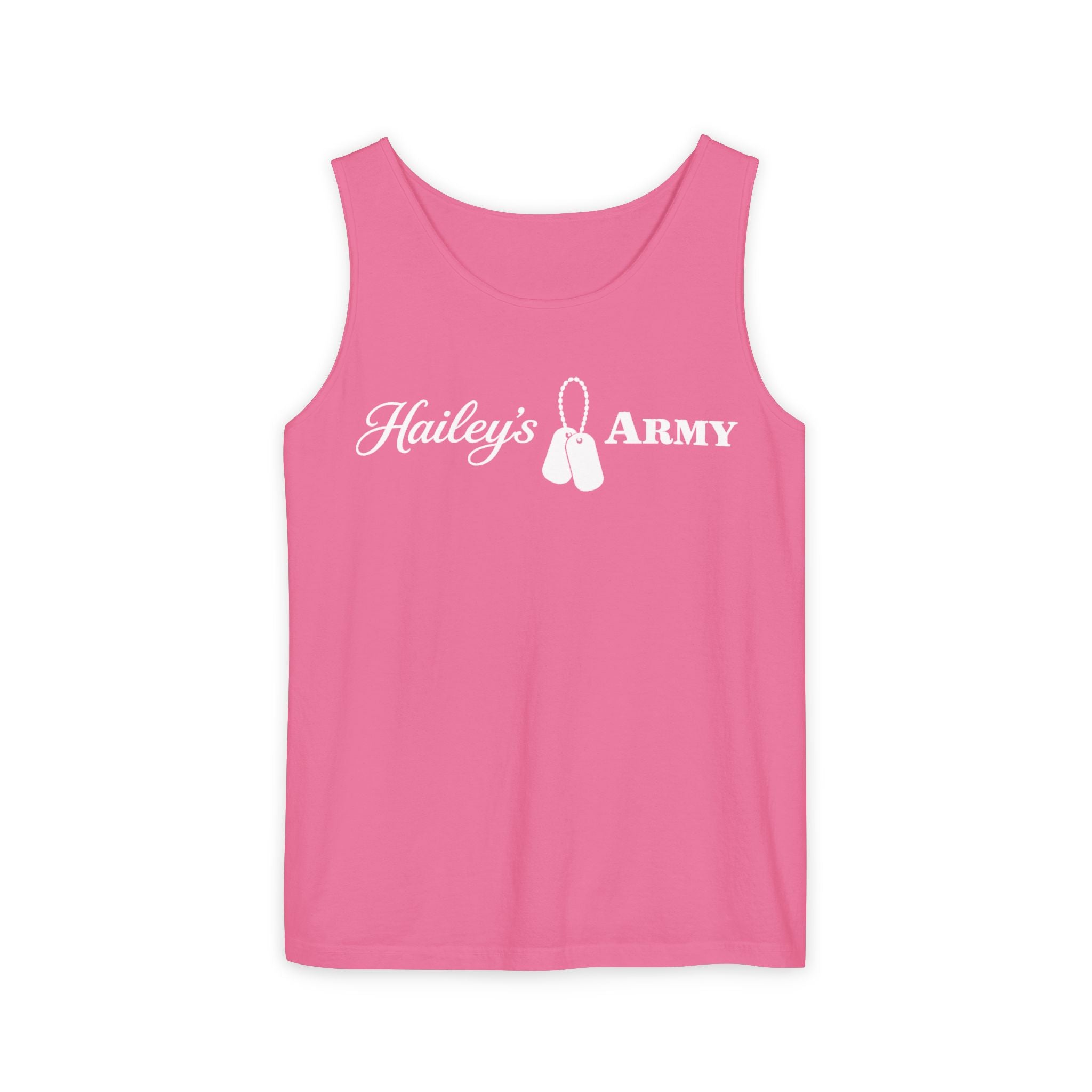 Hailey's Army Dog Tag Tank Top
