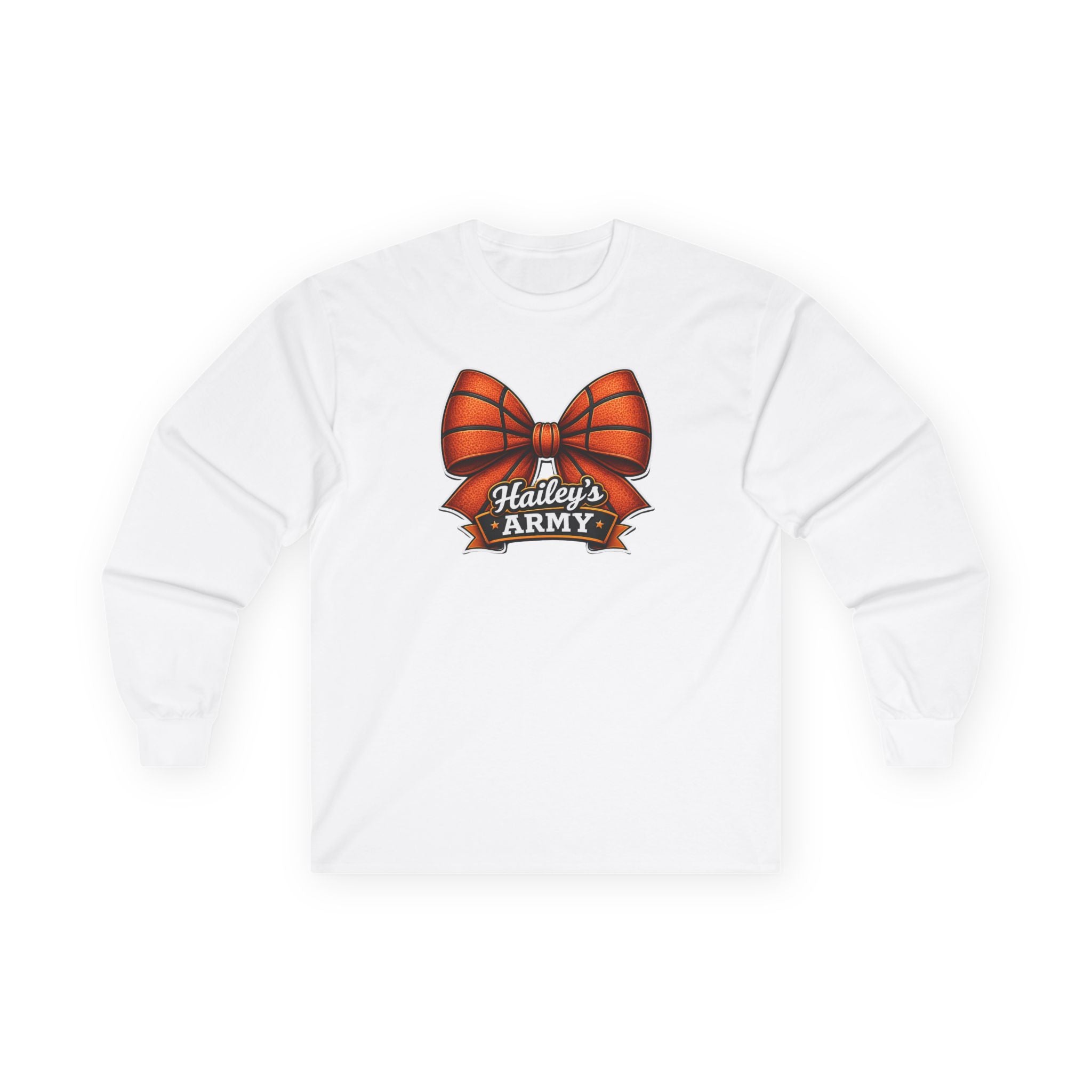 Hailey's Army Basketball Bow Long Sleeve Tee
