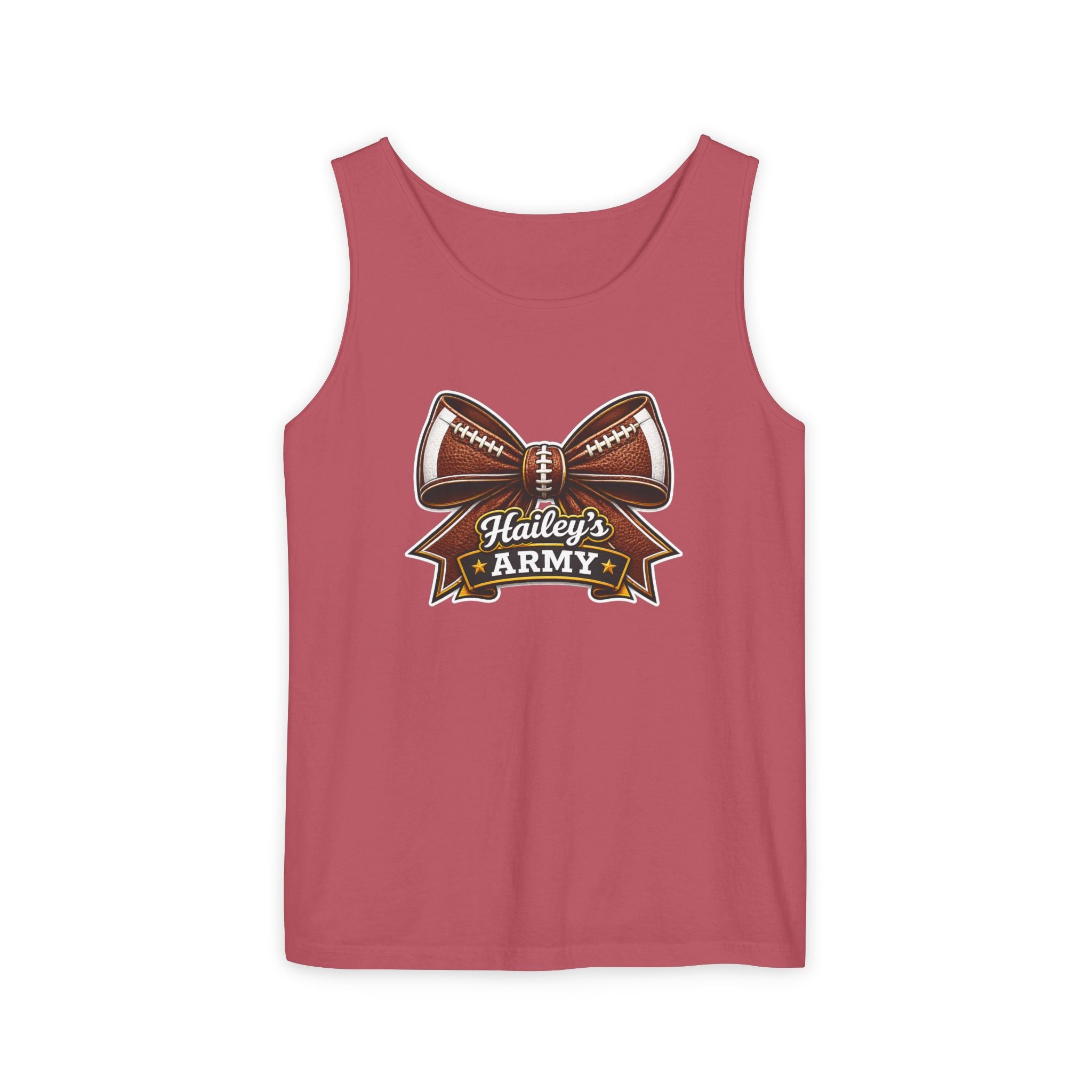 Hailey's Army Football Bow Tank Top