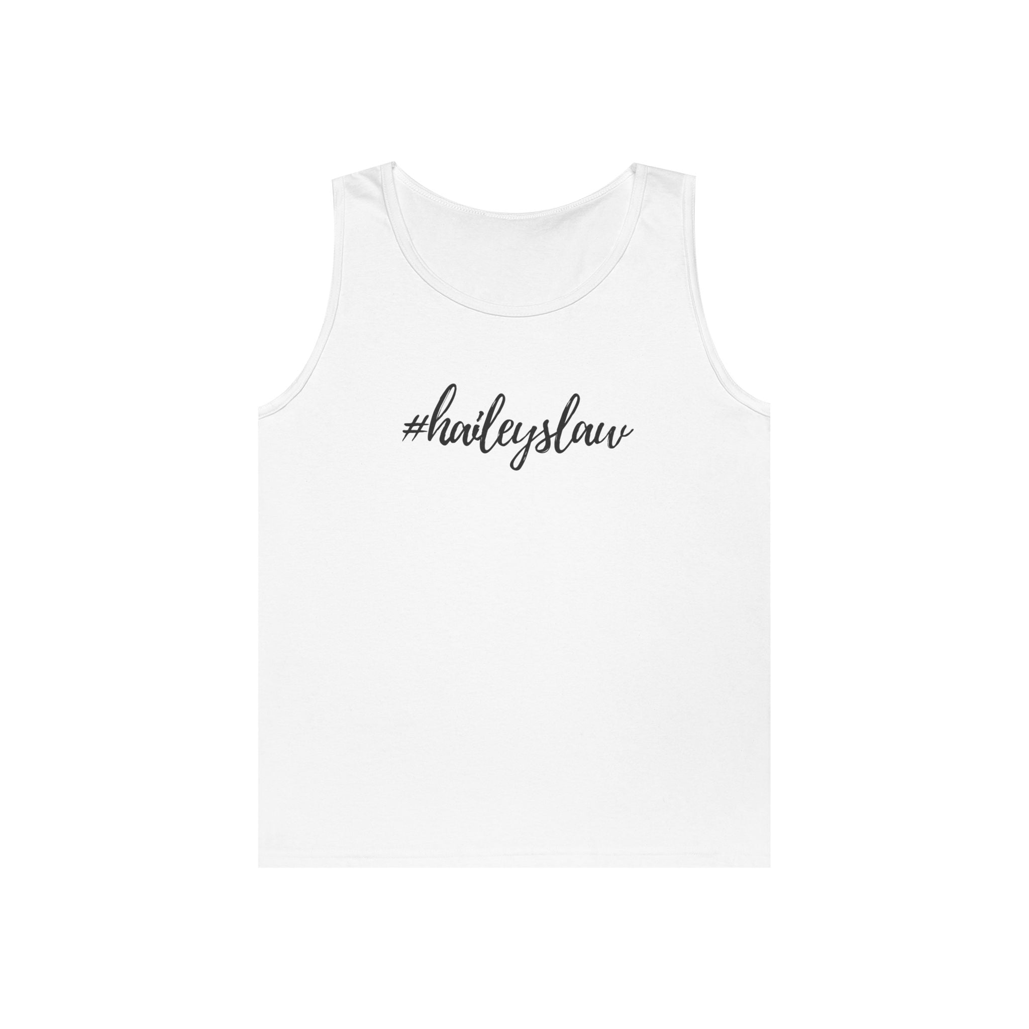 #haileyslaw Hashtag Tank Top