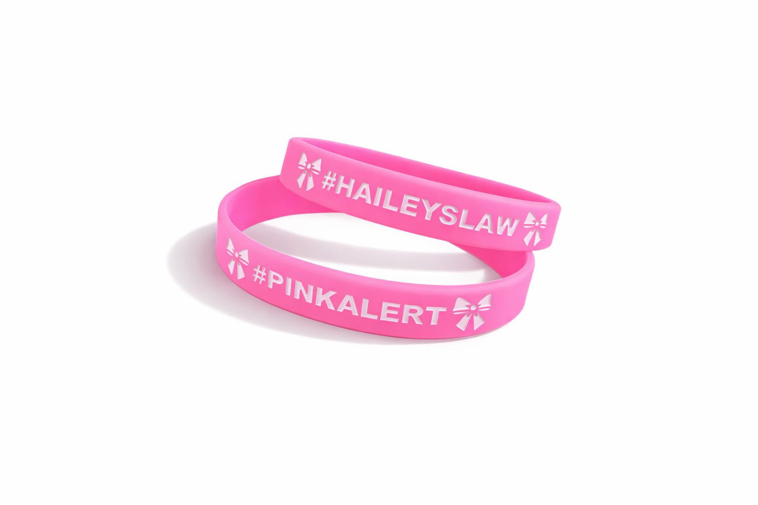 Silicone Bracelet - #HaileysLaw #PinkAlert