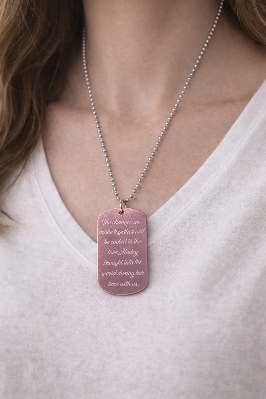 Hailey's Army Dog Tag Necklace